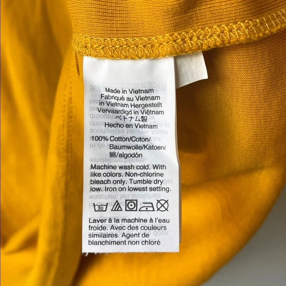 J. Crew Women's Mustard Yellow Long Sleeve Scoop Neck Tee